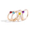M'AMA NON M'AMA rings in rosé gold with diamonds and coloured stones