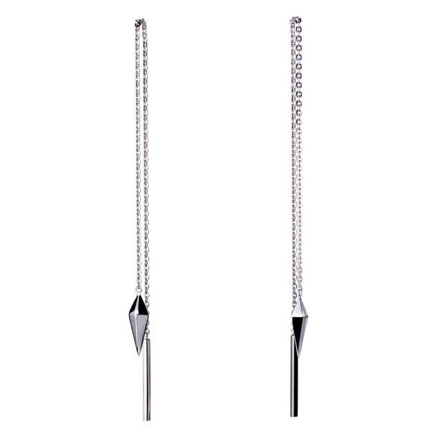 SPEAR earrings in polished white gold