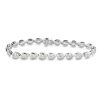 Bracelet in white gold with pear shaped diamonds