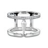 SPEAR dobbelring i hvitt gull med diamanter