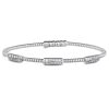Bracelet in white gold with diamonds and magnet lock