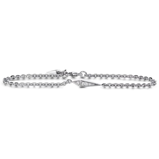 SPEAR bracelet in white gold with diamond set spear