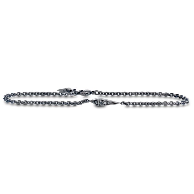 SPEAR armbånd i sortrhodinert hvitt gull med sorte diamanter