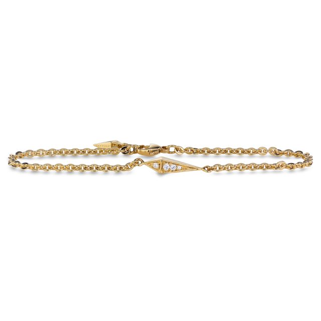 SPEAR bracelet in yellow gold with diamonds