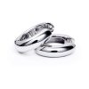 Small creol earrings in white gold