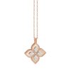 Princess Flower necklace in rose gold with diamonds