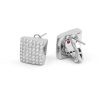 Sauvage Privé geometrical diamond earrings in white gold