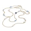 NUDO necklaces with white and blue topaz