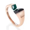 Sauvage Privé armring i roségull med sort jade, malakitt og diamanter