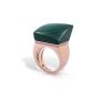 Sauvage Privé ring in rose gold with malachite and diamonds