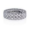 Elastisk ring i hvitt gull med diamanter