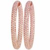 Large creols in rose gold with brilliant cut diamonds