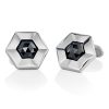 Mansjettknapper i platina med sorte diamanter tot. 6,75 ct.