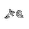 Lion head cufflinks in silver