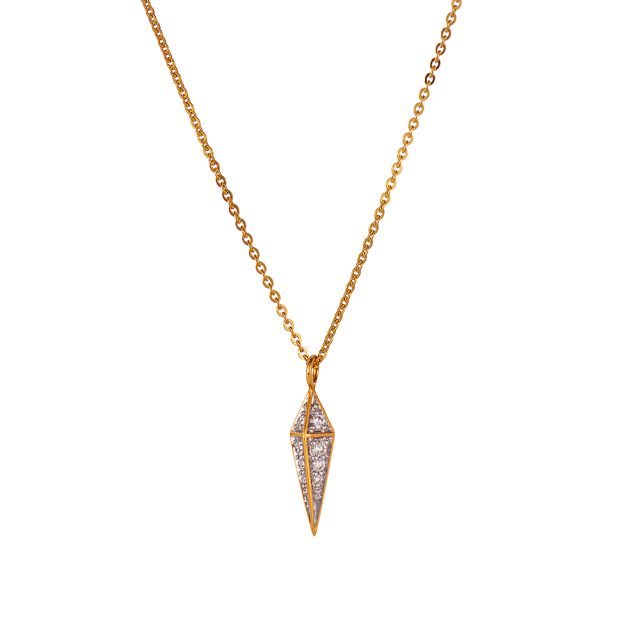 SPEAR medium pendant in yellow gold