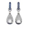 Creol earrings in white gold with diamonds and rock crystal