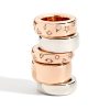ICONICA rings in rose and white gold with and without diamonds