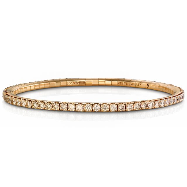 Bracelet  New Tennis with champagne colored diamonds