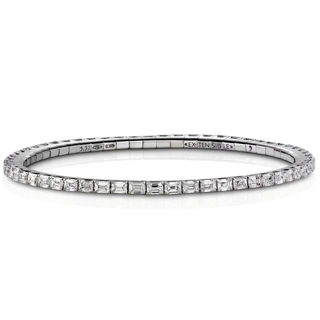 Bracelet New Tennis with emerald cut diamonds