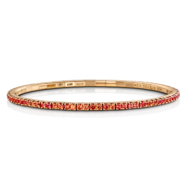Bracelet New Tennis with orange sapphires