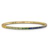 Bracelet New Tennis with rainbow colored sapphires and tsavorites