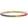 Armbånd New Tennis med regnbuefargede safirer