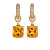 Creol earring with citrine and diamonds