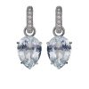Creol collection earrings in white gold with drop shaped zircon