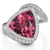 RED TRILLIANT ring i hvitt gull med rosa turmalin