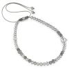 Shamballa necklace with pearls, diamonds and white gold