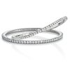 New Tennis stretch bracelets in white gold with diamonds or green sapphires