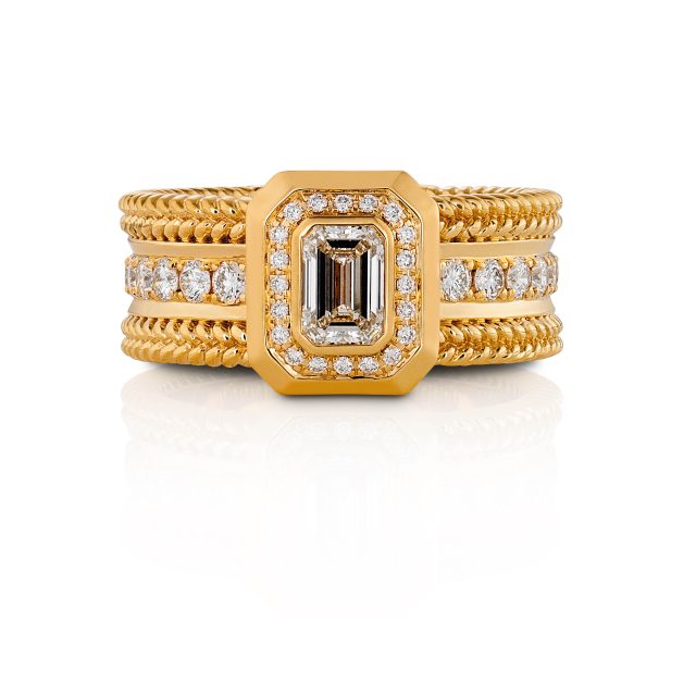 Twisted Exclusive ring i 18kt. gult gull