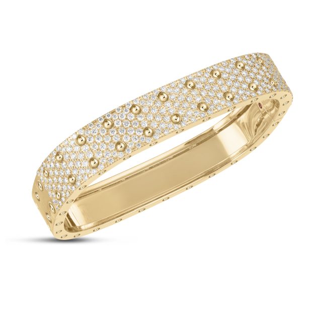 Poi Moi Armring dobbel i 18kt. gult gull med briljanter