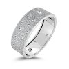 Poi Moi Luna armring bred i 18kt. hvitt gull med diamanter
