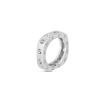 Poi Moi ring small in 18kt. white gold with 8 diamonds