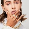 Poi Moi ring small in 18kt. white gold with diamonds