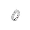Poi Moi ring small in 18kt. white gold with diamonds