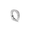 Poi Moi ring small in 18kt. white gold with diamonds