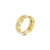 Love in Verona ring bred i 18kt. gult gull med briljanter