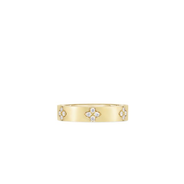 Love in Verona ring small in 18kt. yellow gold with diamonds