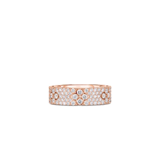 Love in Verona ring large in 18kt. rose gold with diamonds