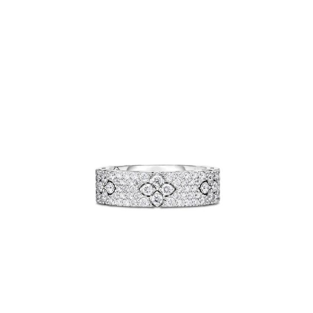 Love in Verona ring large in 18kt. white gold with diamonds