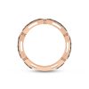 Love in Verona ring smal i 18kt. roségull med sorte diamanter og briljanter