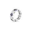 Love in Verona ring large in 18kt. white gold with diamonds and sapphires